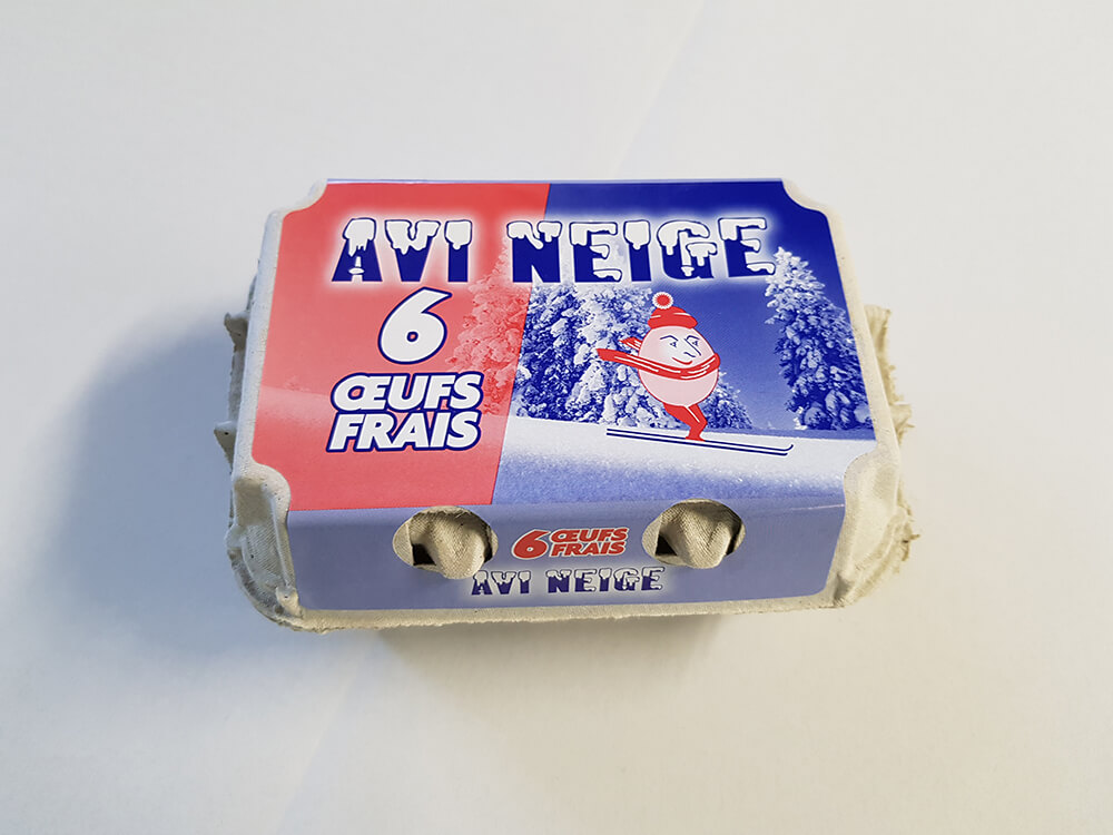 Boite de 6 oeufs frais
